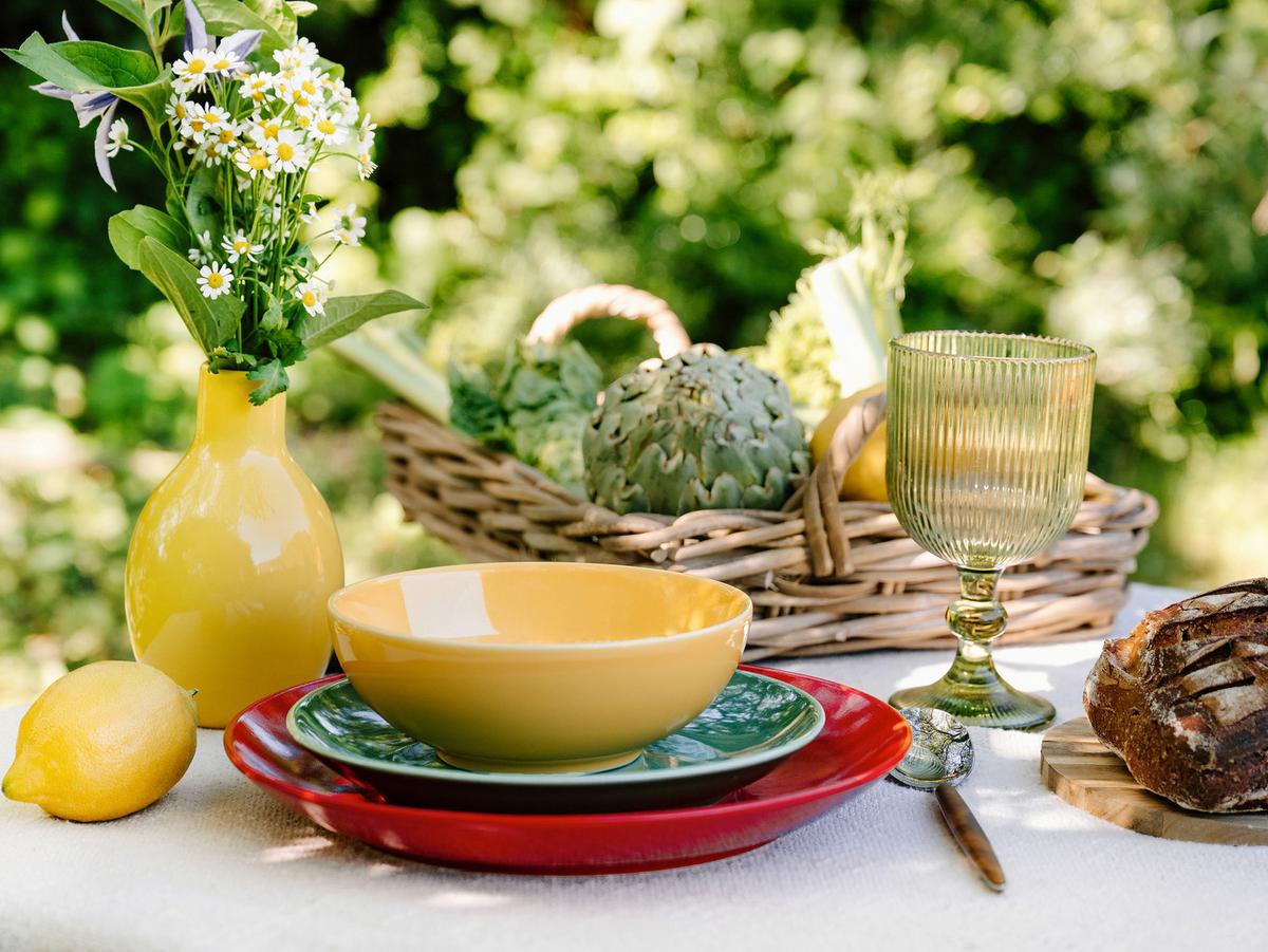 Tafelservice 12 -Teilig. Steinzeug, Multicolor - Multicolor, Basics, Keramik - Creatable