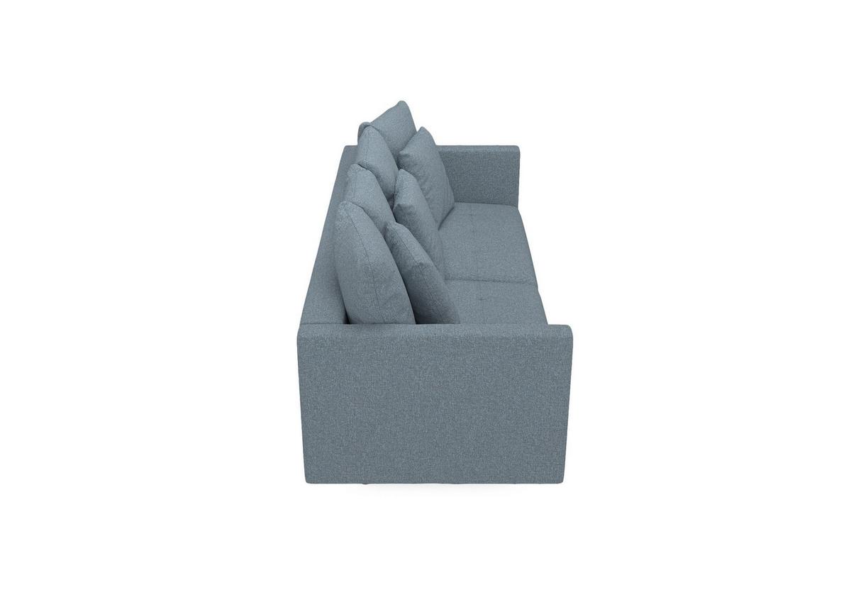 3-sitzer Sofa Mit Schlaffunktion Sofia B: 223 Cm - Türkis/Schwarz, Design, Textil (223/96/95cm) - MID.YOU