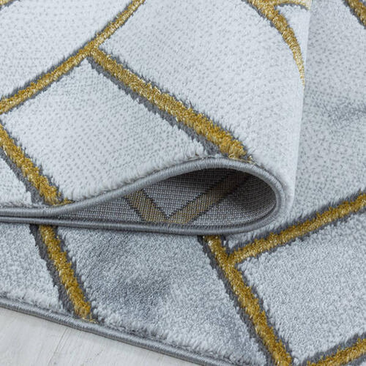 Teppich Läufer Goldfarben Naxos 80x250 cm - Goldfarben, Design, Textil (80/250cm)