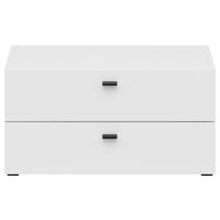 Kommode 2 Laden, B: 64 Cm Sixty-Four, Weiß - Schwarz/Weiß, Trend, Holzwerkstoff (64/32/35cm)