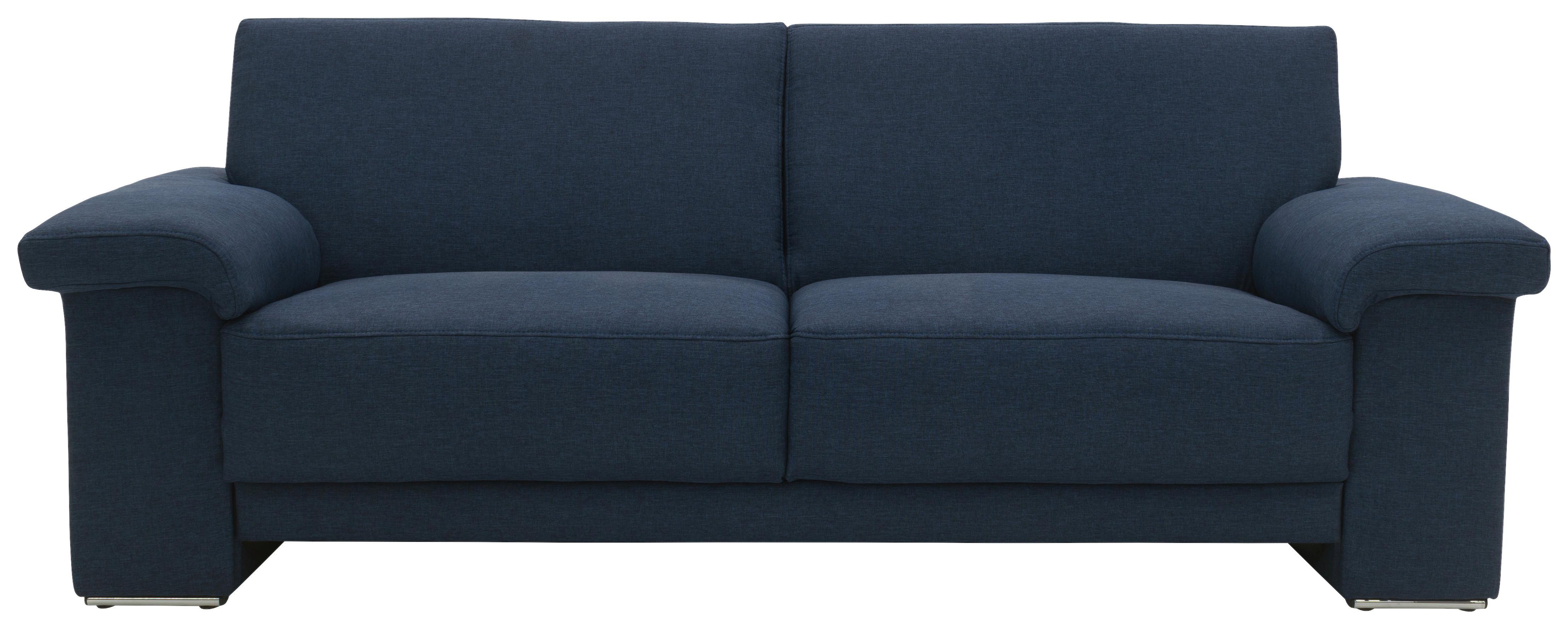 3-Sitzer-Sofa Arizona Armlehnen Dunkelblau - Chromfarben/Dunkelblau, KONVENTIONELL, Textil (214/84/91cm)