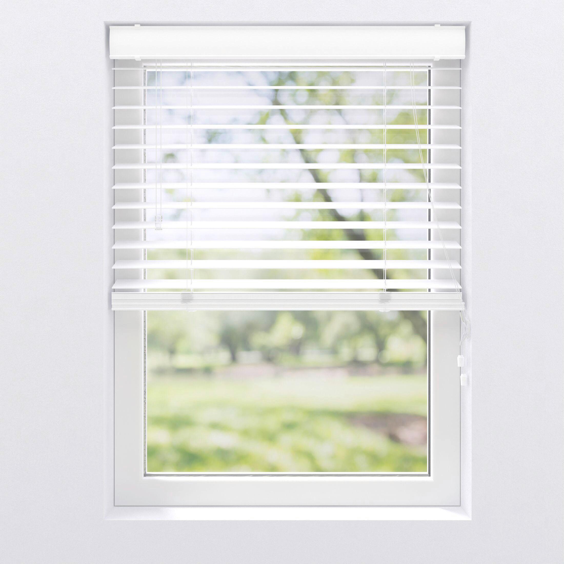 Jalousie 210x175 Cm Mit Schnurzug Und Wendestab - Weiß, Design, Kunststoff (210/175cm)