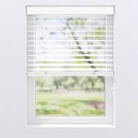 Jalousie 75x130 cm mit Schnurzug und Wendestab - Weiß, Design, Kunststoff (75/130cm)
