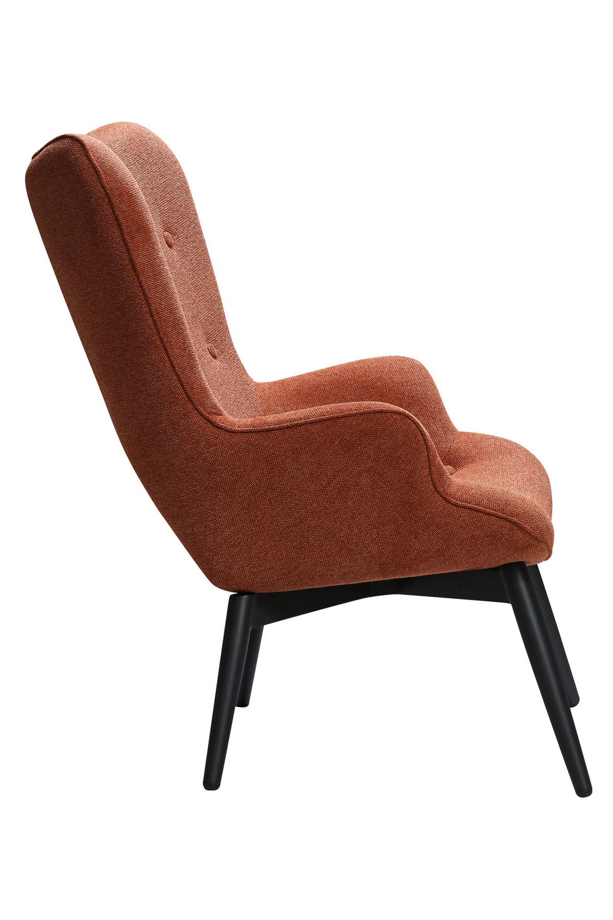 Sessel Kupferfarben B: 80 Cm - Schwarz/Kupferfarben, MODERN, Textil (80/92/99cm) - Livetastic