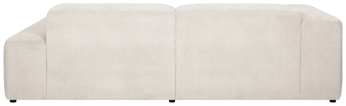 Ecksofa Hannah Creme 252x170 Cm - Creme/Schwarz, Design, Textil (252/170cm) - MID.YOU