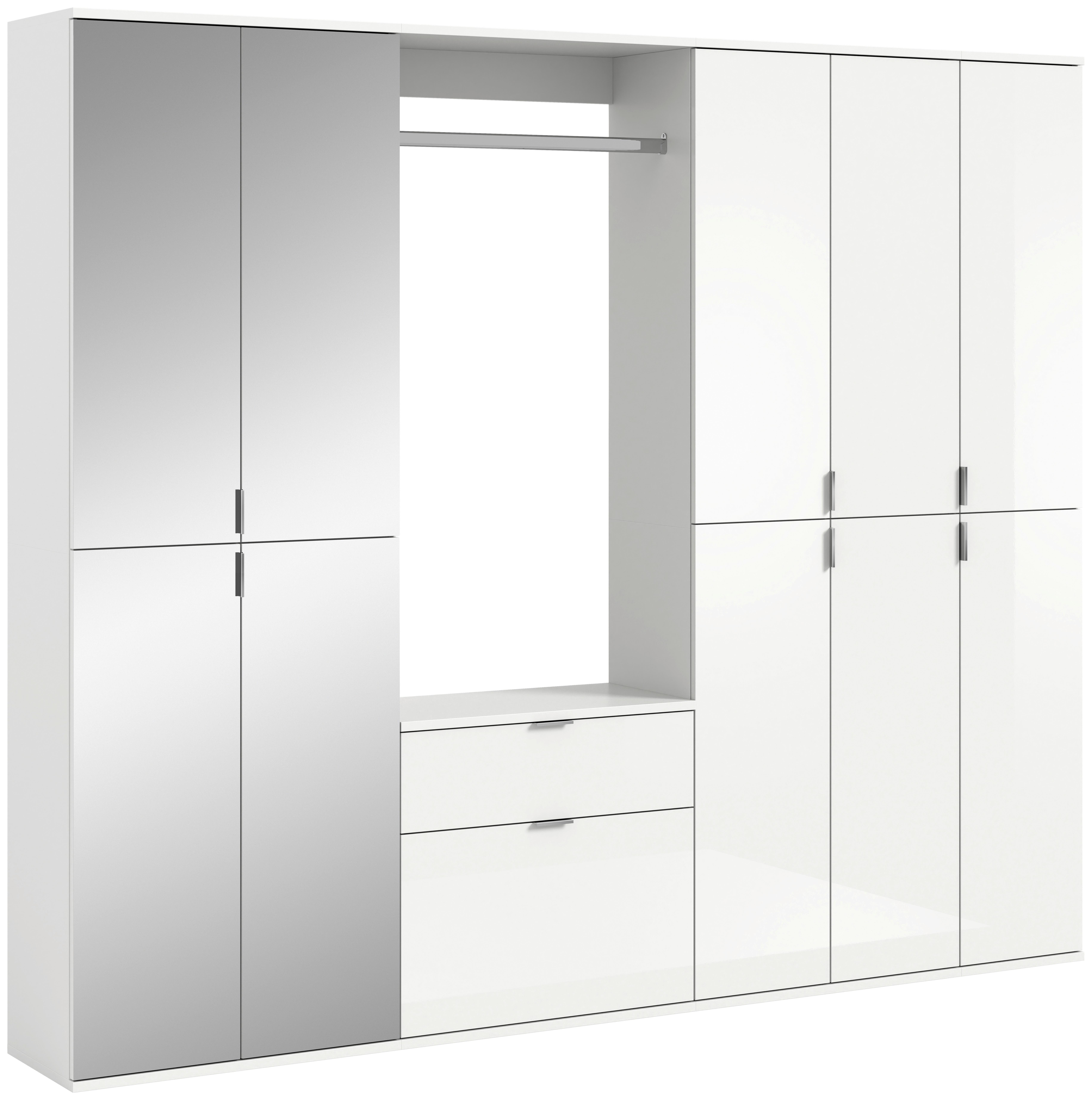 Garderobe Projekt X 4-Teilig Weiß B: 213 cm
