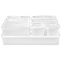 Sada dóz na potraviny FRIDGE - 8PCS - bílá, Konvenční, plast (32/5/23cm) - Modern Living