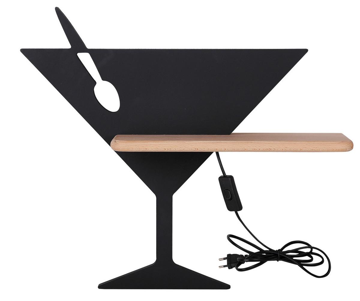 Led-wandleuchte 21-03539 Piccolo - Schwarz, Basics, Holz/Holzwerkstoff (37.5/12/33cm)