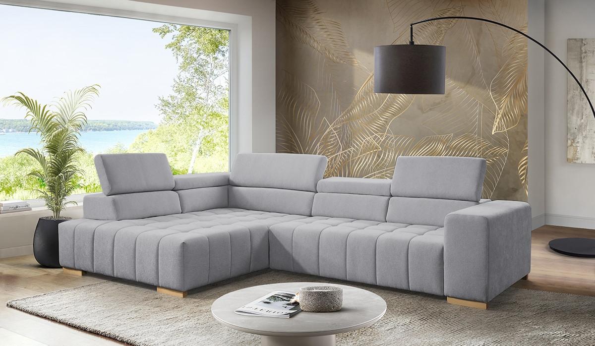 Ecksofa Elias Neu Grau S: 201x307 cm - Naturfarben/Grau, Design, Textil (201/307cm) - Livetastic
