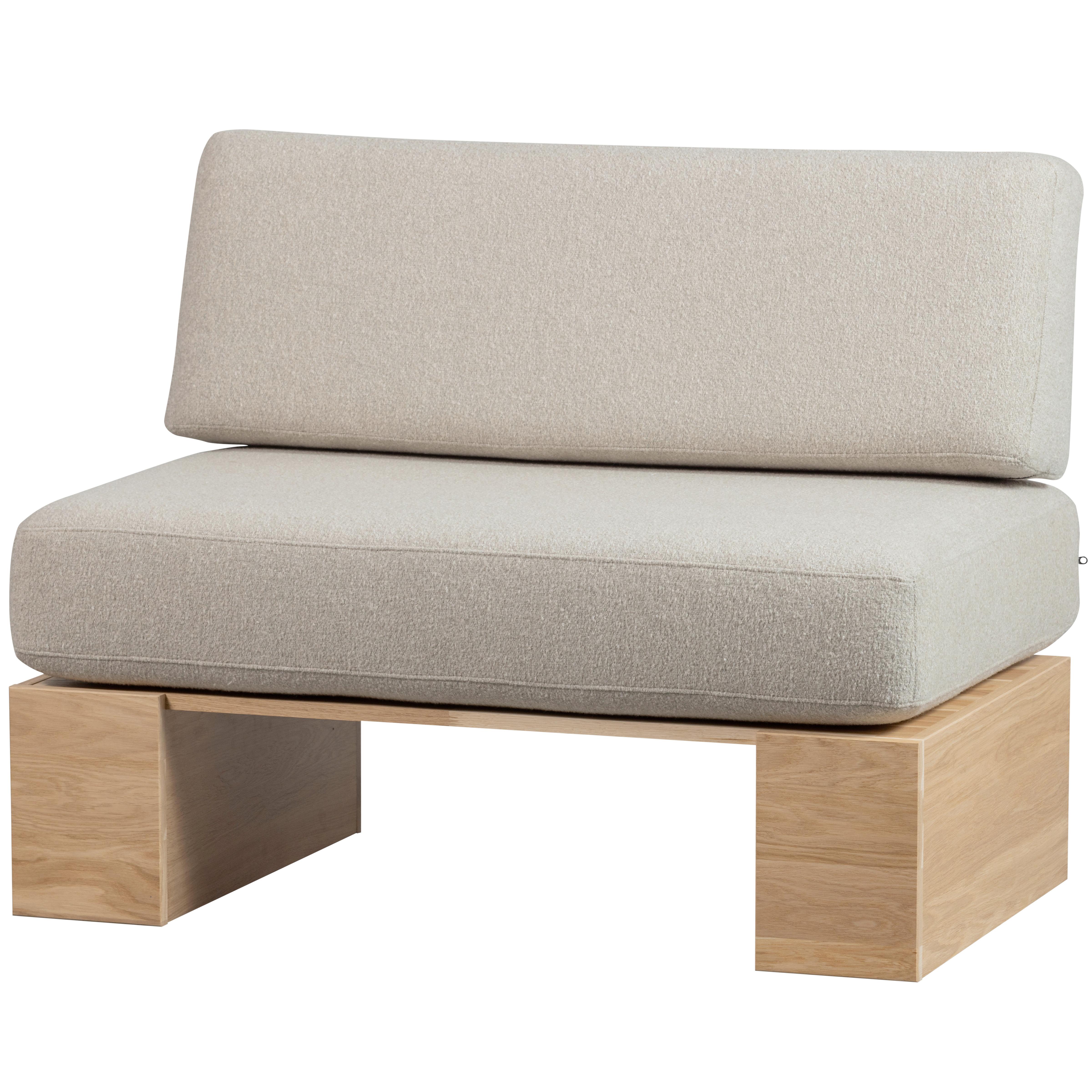 Sitzbank Eat-Up Eichefarben/Beige B: 110cm - Eichefarben/Beige, MODERN, Holz/Textil (110/84/67cm) - Livetastic