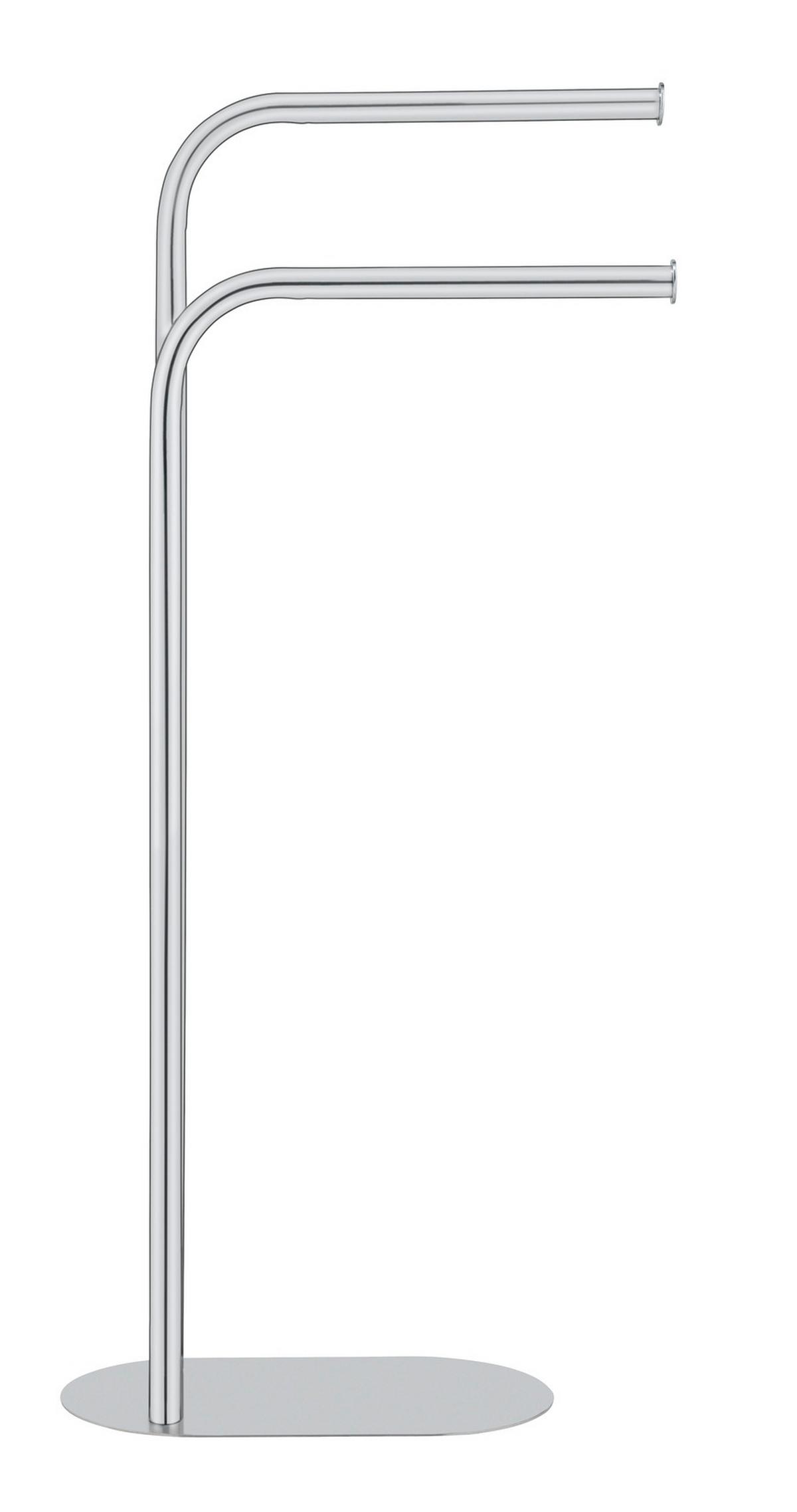 Handtuchhalter Levante Edelstahlfarben B:18cm - Edelstahlfarben, Basics, Metall (18/63/13cm) - Wenko