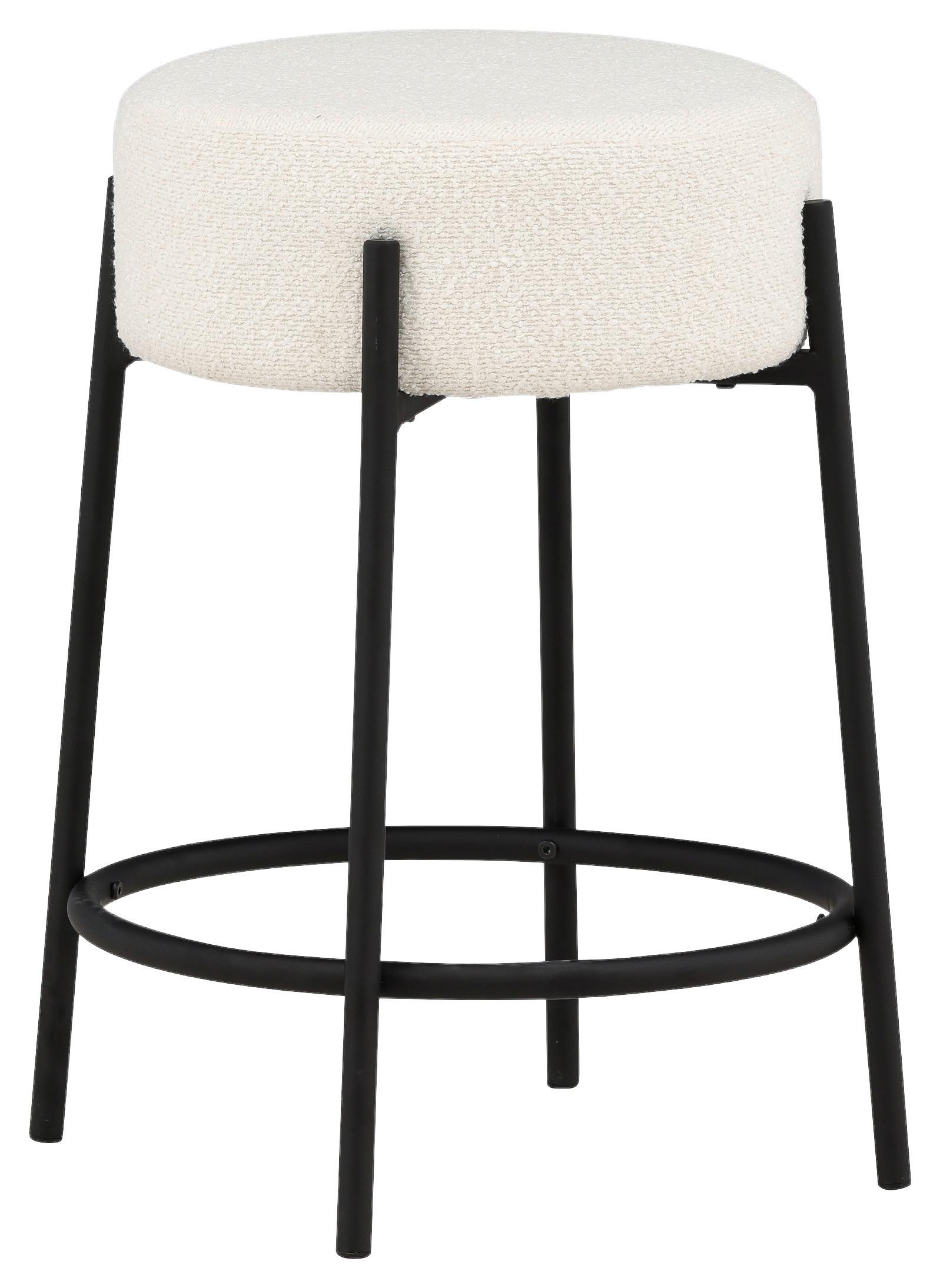 Barhocker Tucson - Schwarz/Weiß, Design, Textil/Metall (50/60/50cm) - Livetastic