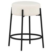 Barhocker Tucson - Schwarz/Weiß, Design, Textil/Metall (50/60/50cm) - Livetastic