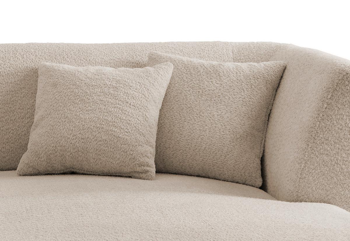 Ecksofa Colori Beige S: 264/160 Cm - Beige/Schwarz, MODERN, Holz/Textil (264/160cm) - MID.YOU
