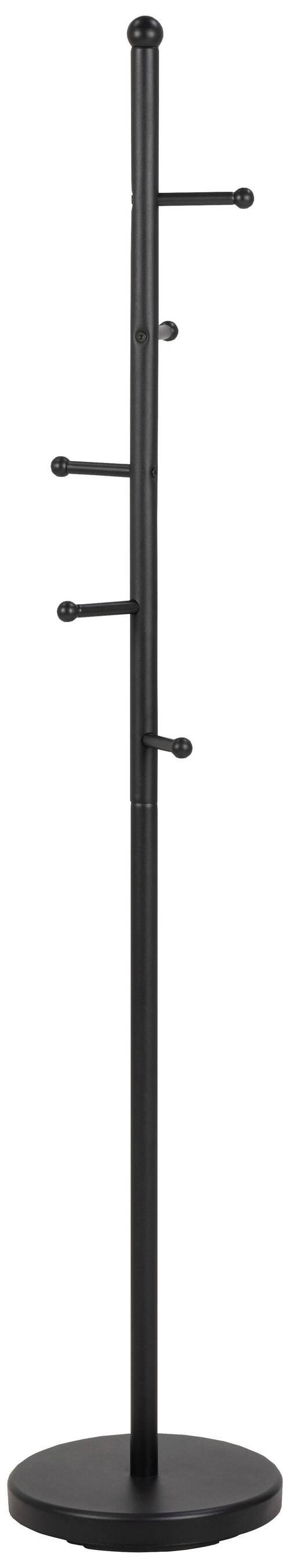 Šatní stojan ASPEN černa - černá, Moderní, kov (32,3/170cm) - MID.YOU