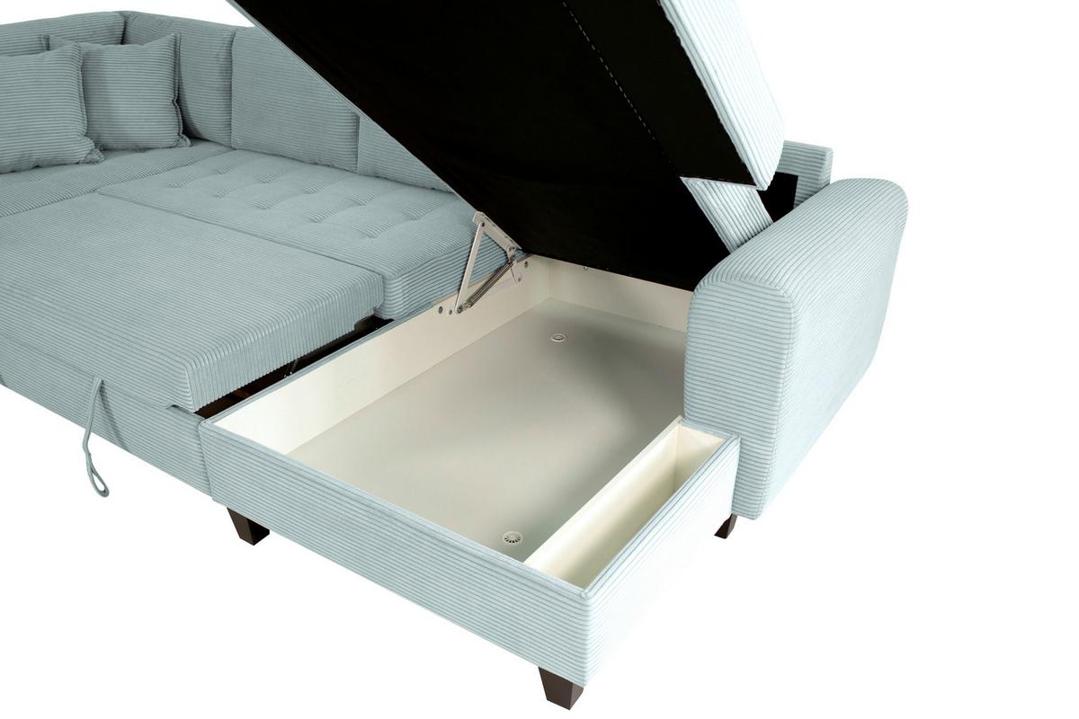 Wohnlandschaft Moritz Graugrün U-Form:178x324x155 Cm - Graugrün, Trend, Textil (178/324/155cm)