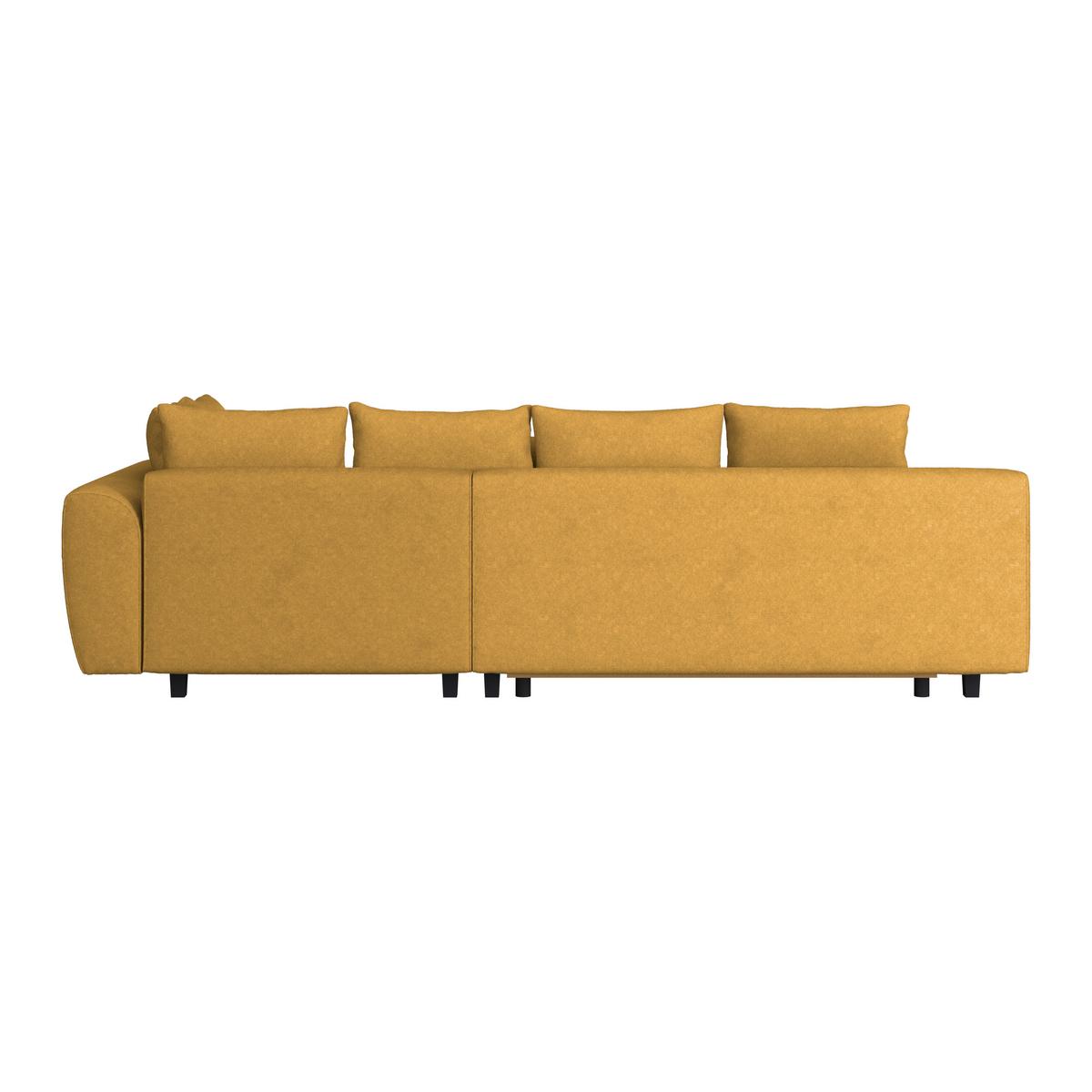 Ecksofa Mendoza - Senfgelb/Schwarz, Design, Textil (309/197cm) - Ondega