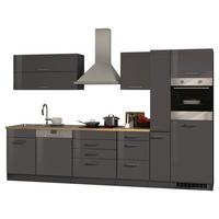 Küchenblock Mailand Graphitfarben B: 330cm - Graphitfarben/Sonoma Eiche, MODERN, Holzwerkstoff (330cm) - Held