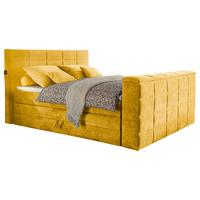 Boxspringbett Mit Bettkasten 180x200 Cm Denver - Gelb, KONVENTIONELL, Textil (180/200cm) - Carryhome