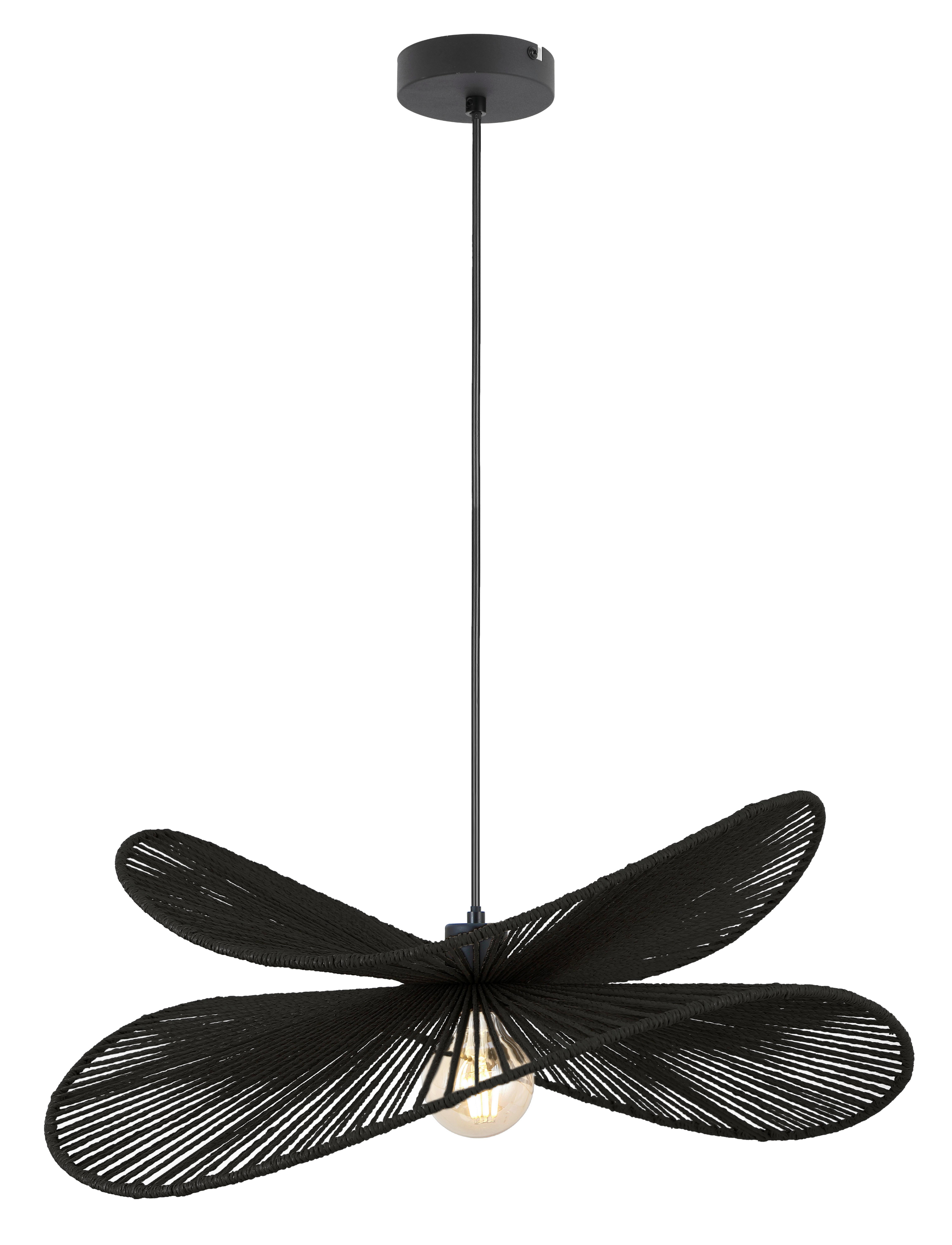 ZÁVĚSNÉ SVÍTIDLO BLI - černá, Moderní, kov/papír (60/120cm)