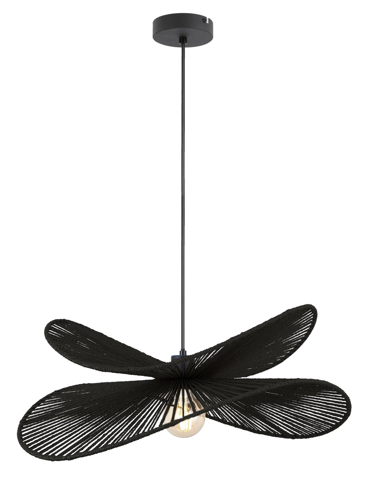 ZÁVĚSNÉ SVÍTIDLO BLI - černá, Moderní, kov/papír (60/120cm)