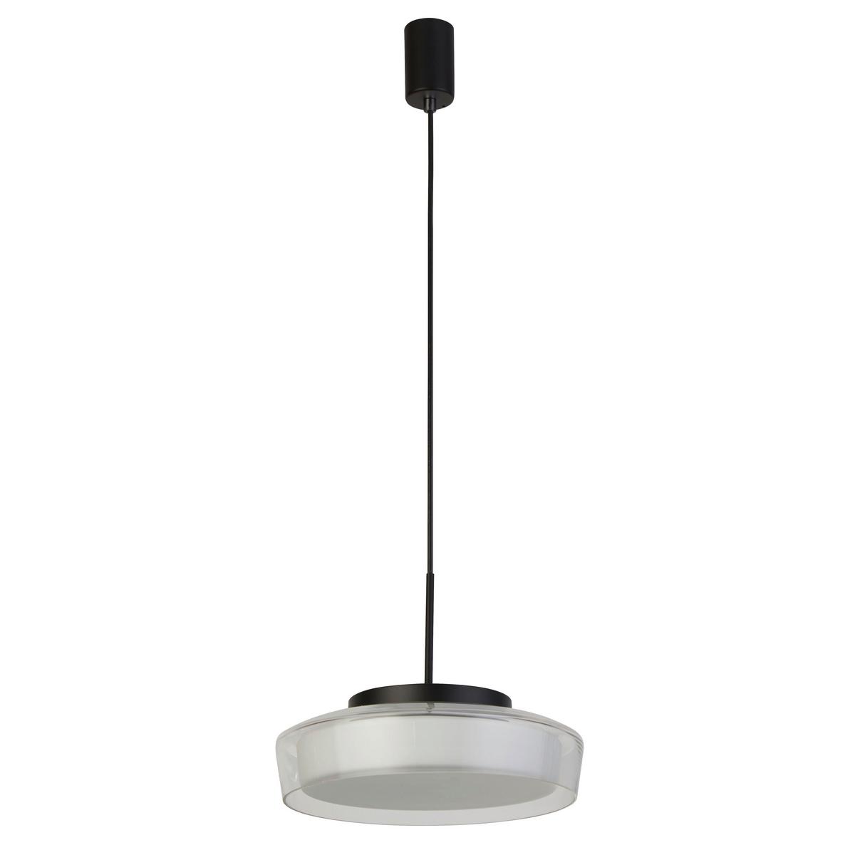 Pendelleuchte 60962bk - Klar/Opal, Basics, Glas/Metall (30/150cm)