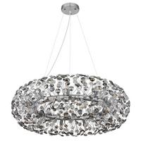 Kristal-Hängeleuchte Hangina Metall/Kunststoff/Glas - Klar/Chromfarben, LIFESTYLE, Glas/Kunststoff (80/150cm) - Globo