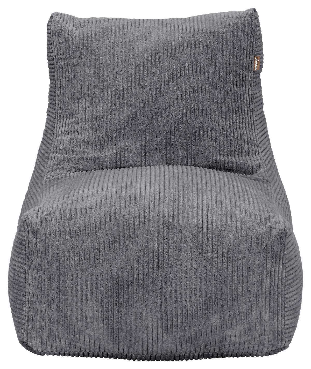 Sitzsack Luno Cord grau, Indoor, B: 70cm - Grau, Basics, Textil (70/70/100cm)