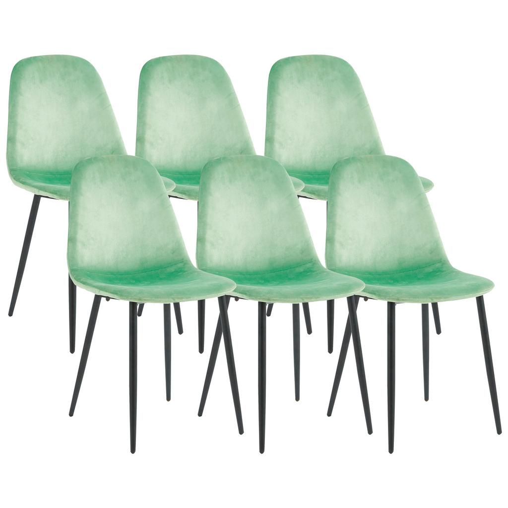 Stuhl-Set Fiolo 6er Mintgrün B: 41 cm