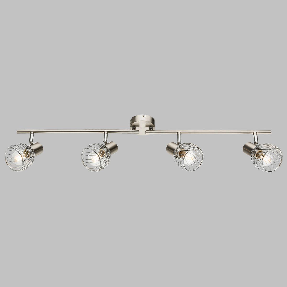 Strahler Sina 4-Flammig verstellbar L: 80 cm - Chromfarben, Trend, Metall (80/14,5cm) - Globo