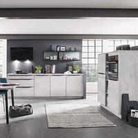 Einbauküche Weißbeton Nb. Planbar In Weißbeton Nb. - Weiß, MODERN, Holzwerkstoff - Vertico
