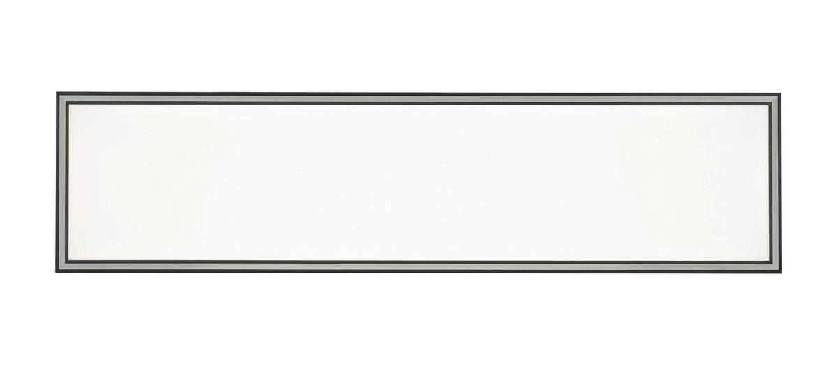 Led-deckenleuchte Bruno - Chromfarben/Schwarz, MODERN, Kunststoff/Metall (120/30/7,5cm) - Luca Bessoni