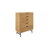 Kommode Schwarz, Eiche Dekor B: 80cm - Eichefarben/Schwarz, Design, Holz/Holzwerkstoff (80/113/40cm) - Livetastic