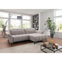 Ecksofa Coast Silberfarben B: 244-270 Cm - Silberfarben/Schwarz, KONVENTIONELL, Holzwerkstoff/Textil (244-270/87-104/173cm)