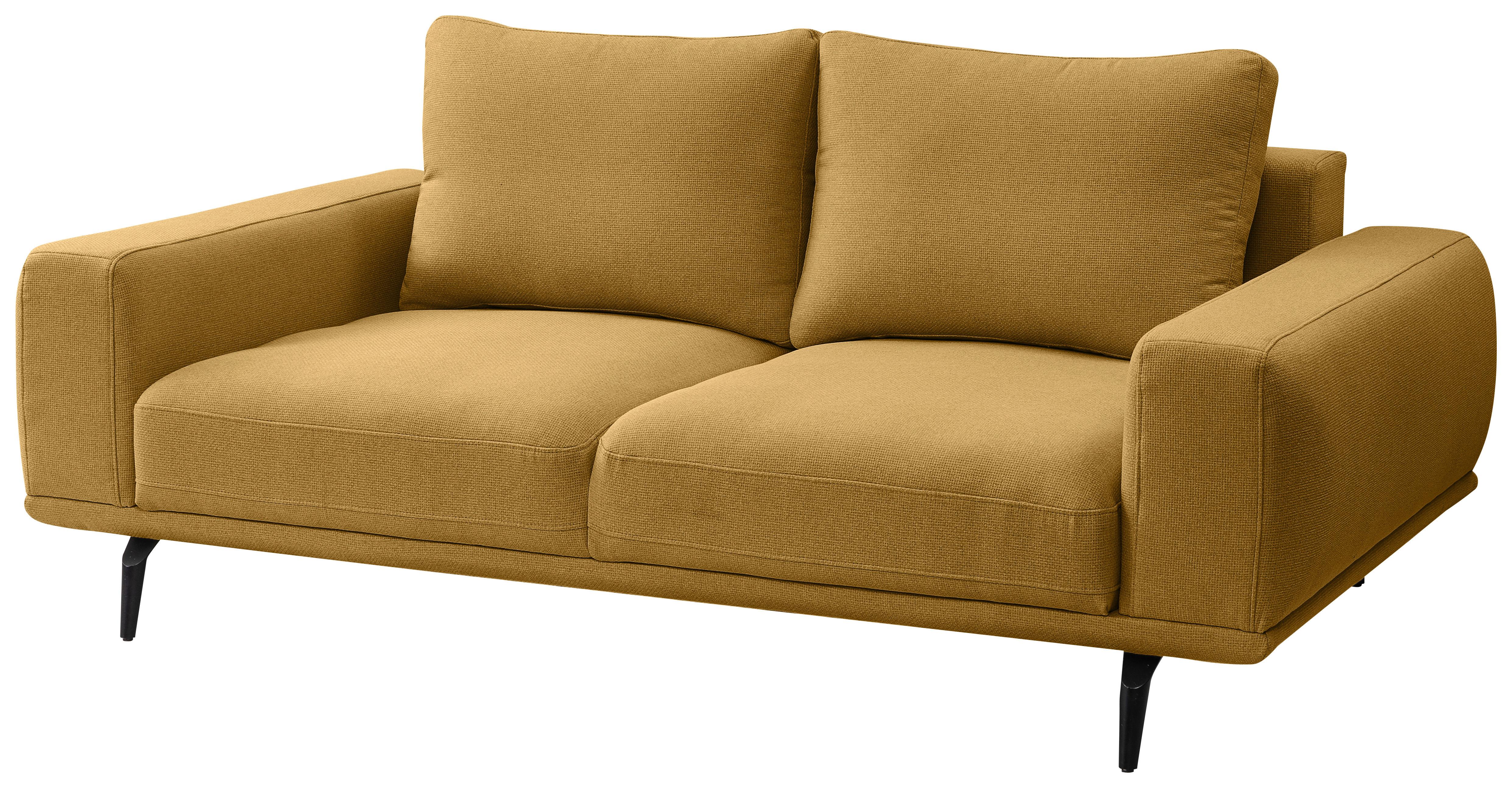 2-sitzer-sofa Selene Gelb, B: 202 Cm - Gelb/Schwarz, MODERN, Textil (202/89/115cm) - MID.YOU