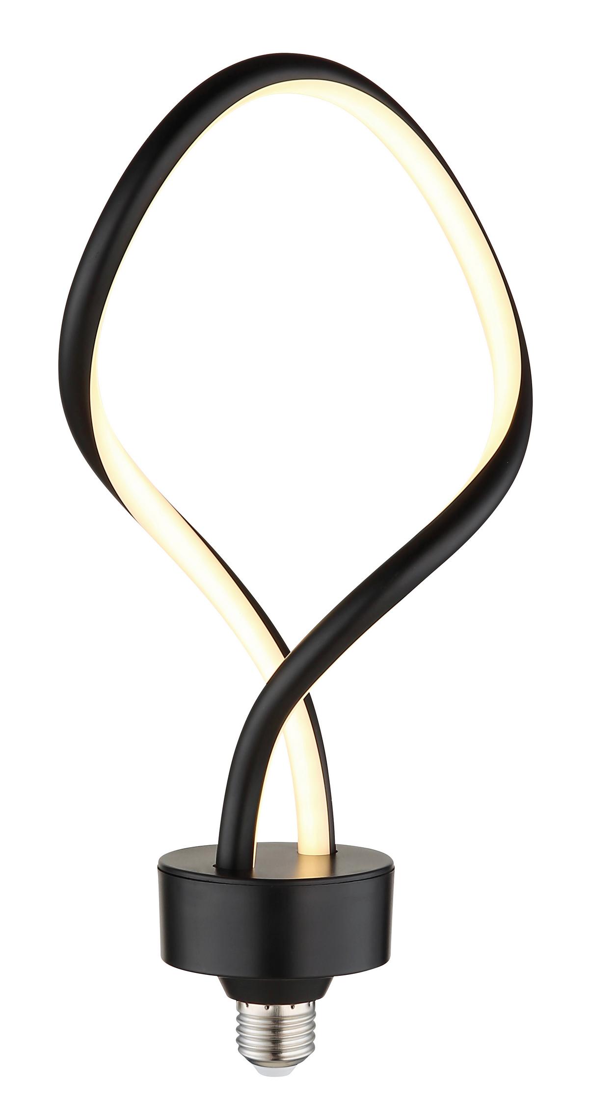 Leuchtmittel Opal/Schwarz 230V Metall/Kunststoff - Opal/Schwarz, Basics, Kunststoff/Metall (15,2/32,7cm) - Globo