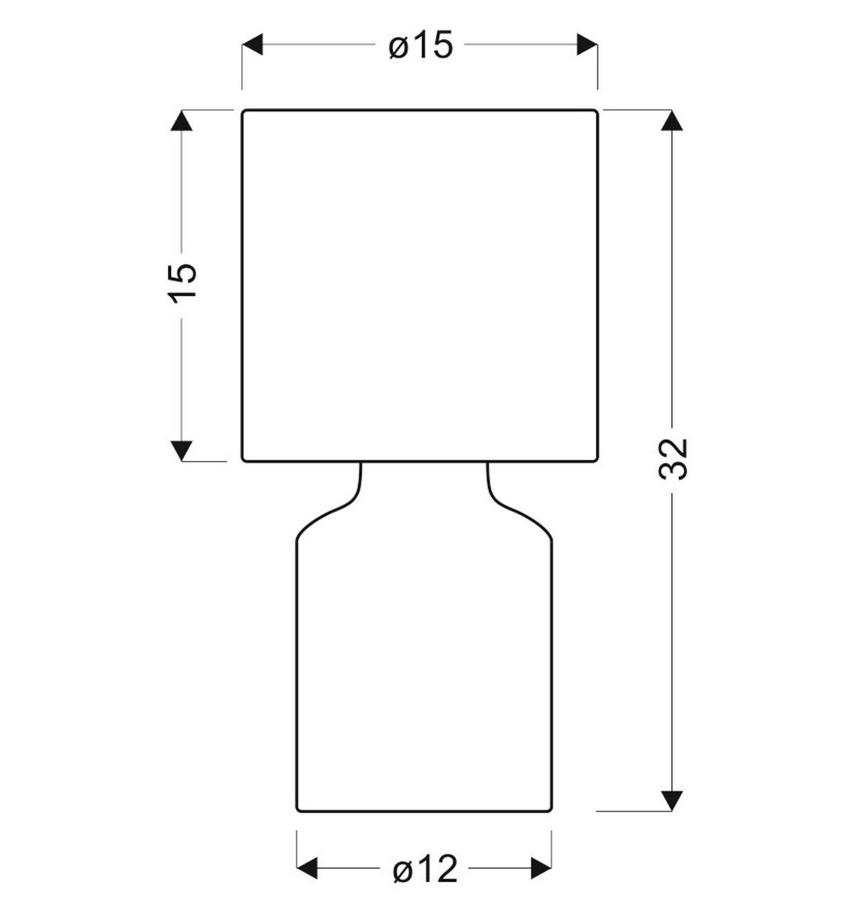 Tischleuchte 41-79886 - Weiß/Grau, Basics, Keramik/Textil (15/15/32cm)