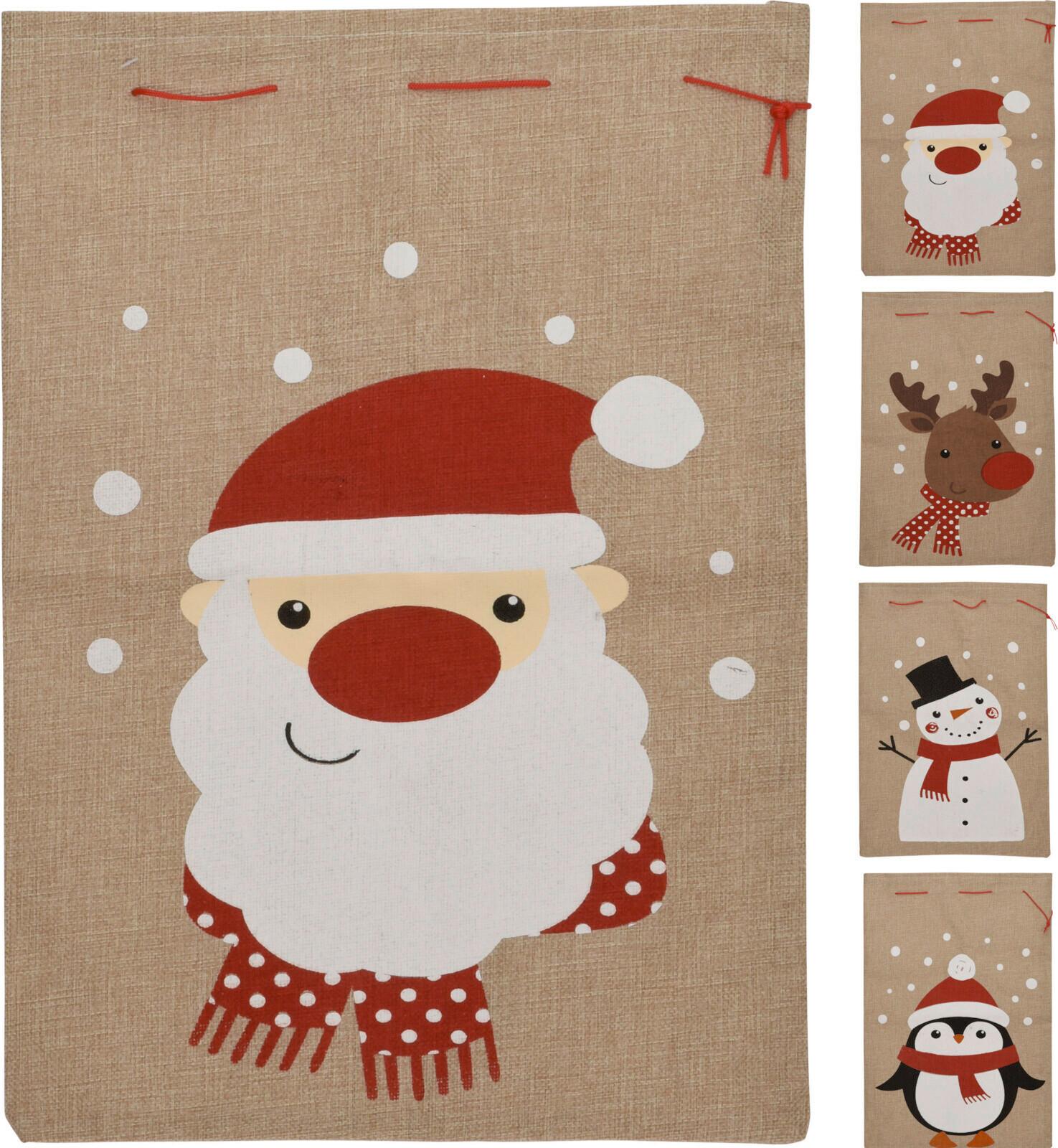 Karácsonyi Zsák 4 Különböző Minta - Basics, textil (36/0,5/52cm)