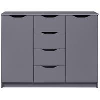 Kommode Silenzia - Graphitfarben, Design, Holzwerkstoff (112/91/40cm) - Livetastic