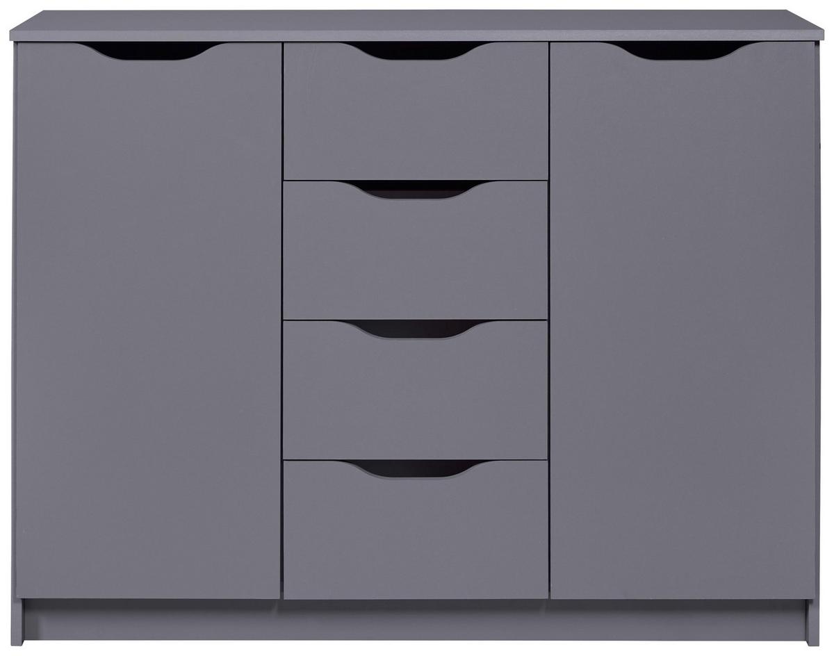 Kommode Silenzia - Graphitfarben, Design, Holzwerkstoff (112/91/40cm) - Livetastic