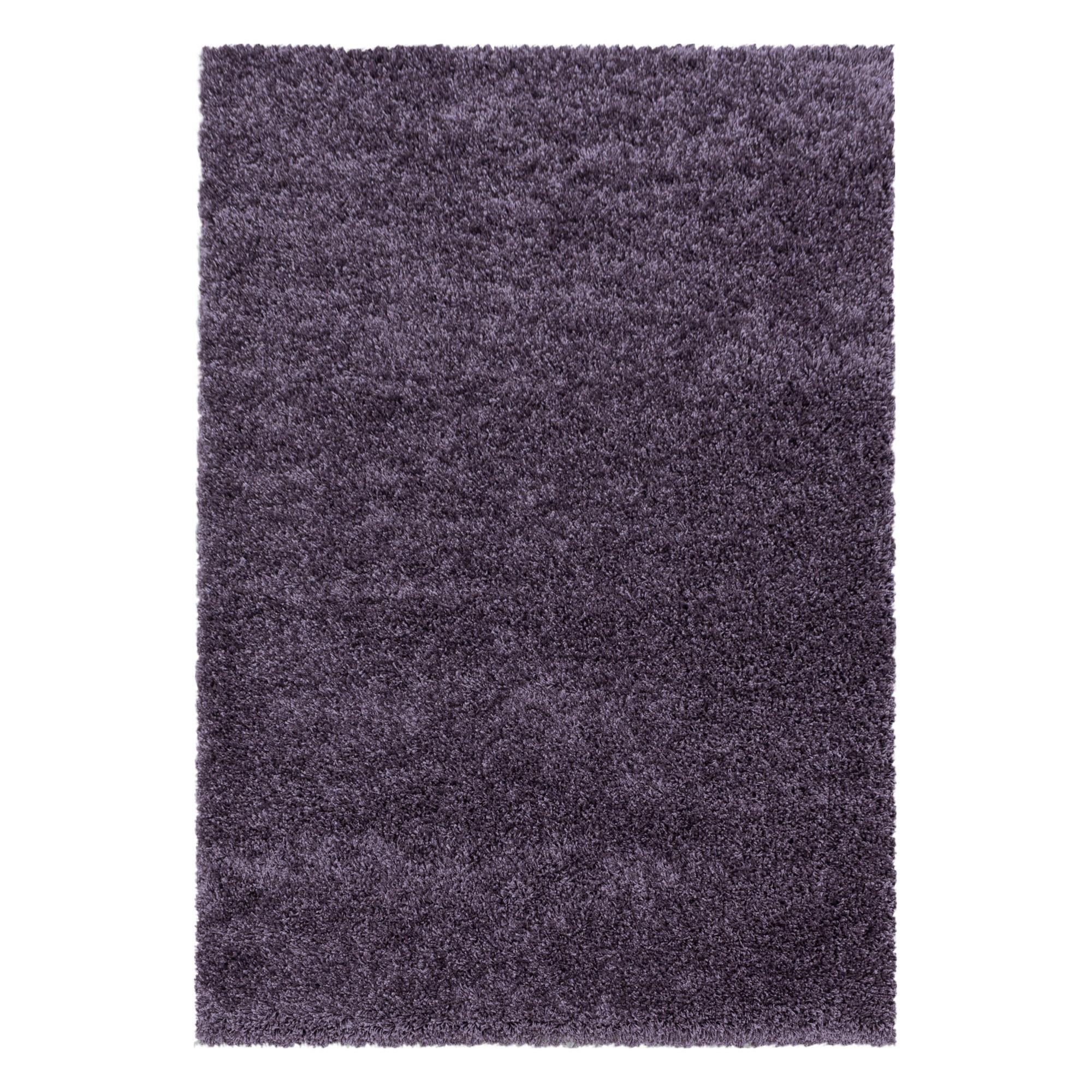 Hochflor Teppich Violett Naturfaser Sydney 200x290 cm - Violett, Basics, Textil (200/290cm)