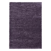 Hochflor Teppich Violett Naturfaser Sydney 80x150 cm - Violett, Basics, Textil (80/150cm)