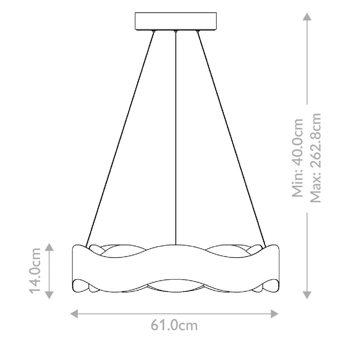 Csillár Qn-Vaughan-P-M-Brz-Gd - többszínű, Design, fém (61/40cm) - Elstead Lighting