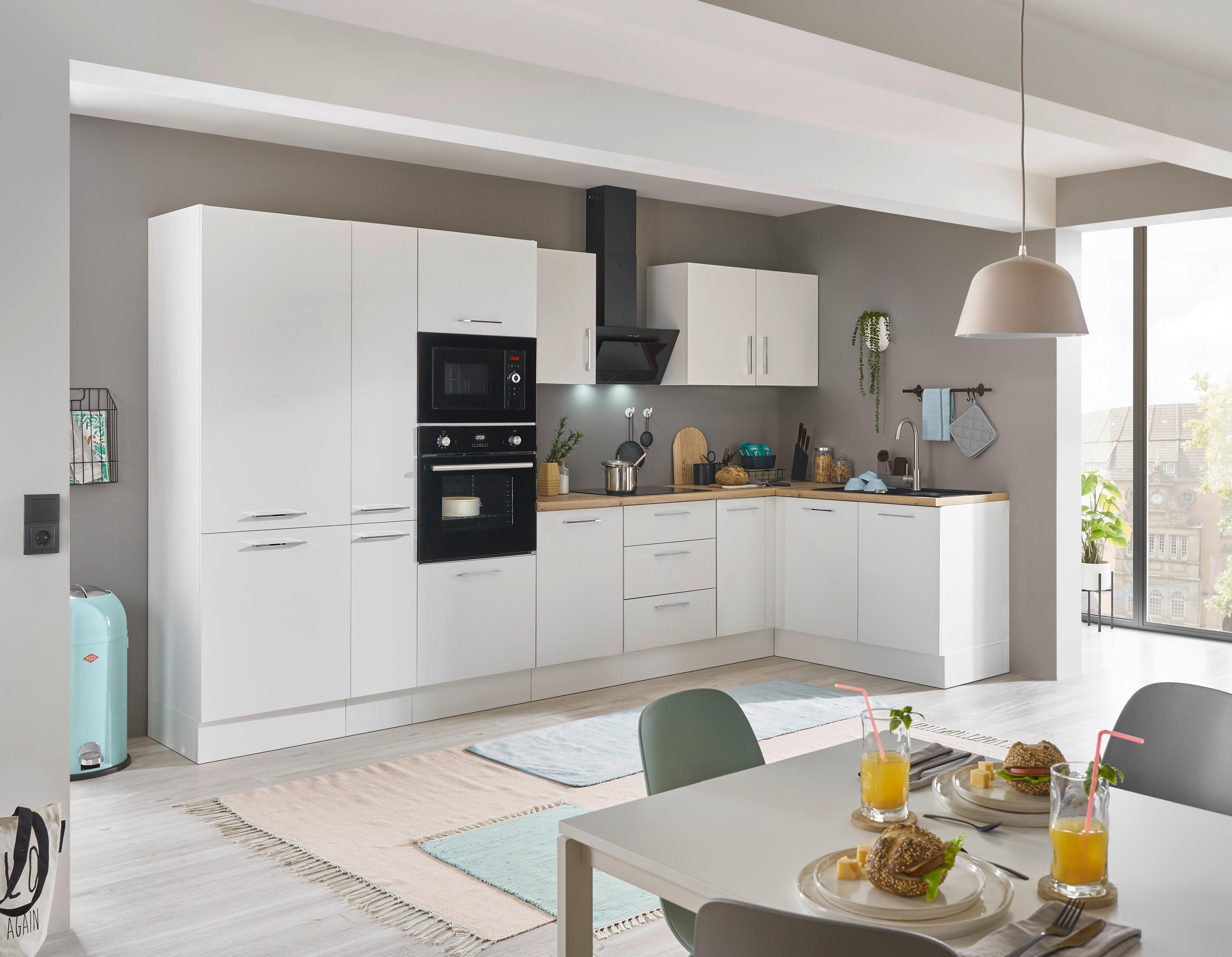 Eckküche Turin Weiss/eiche Dekor 360x165 Cm - Weiß/Eiche Artisan, Basics, Holzwerkstoff (360/165cm) - MID.YOU