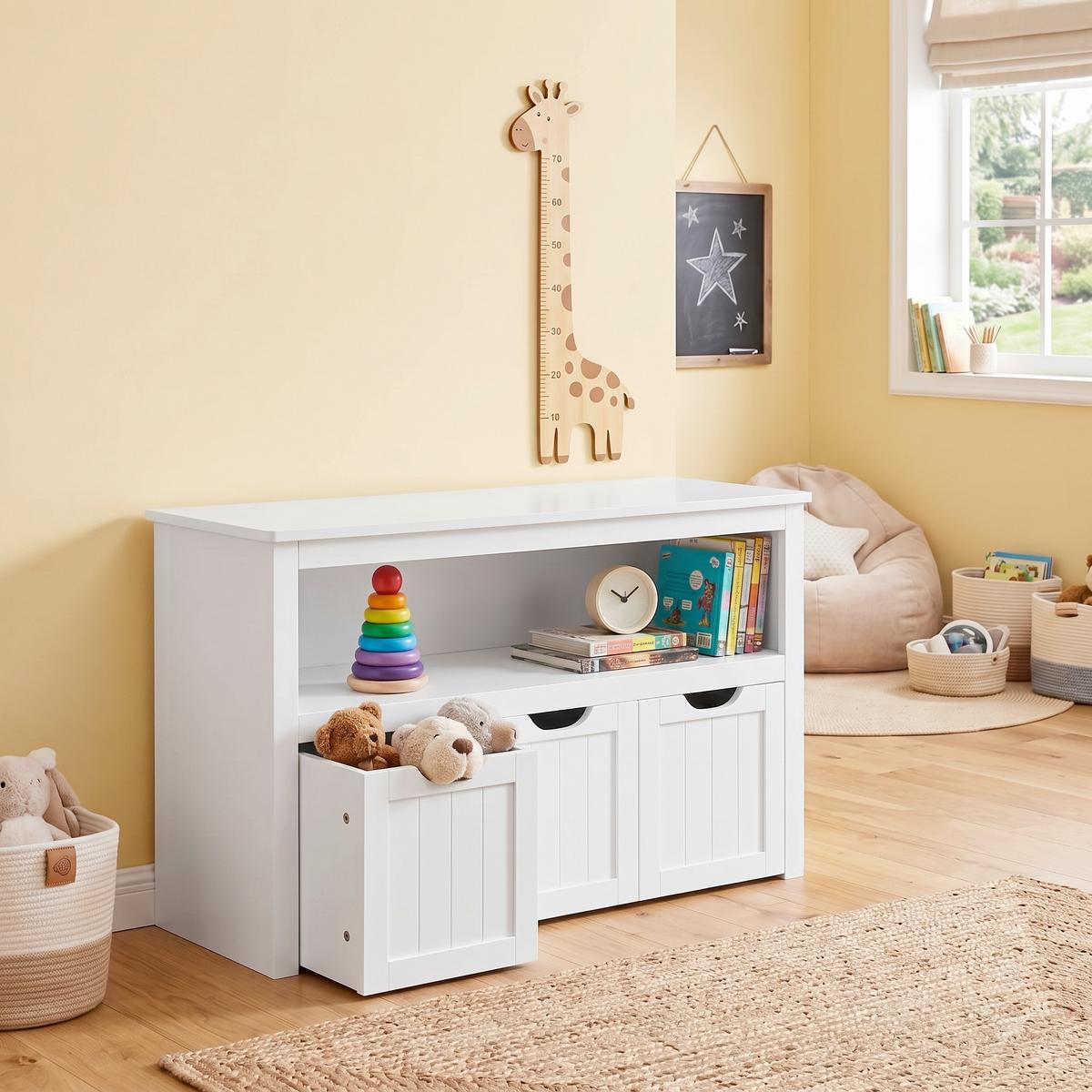KINDERREGAL Weiß B: 102 cm - Weiß, Trend, Holzwerkstoff (102/60/30cm) - MID.YOU