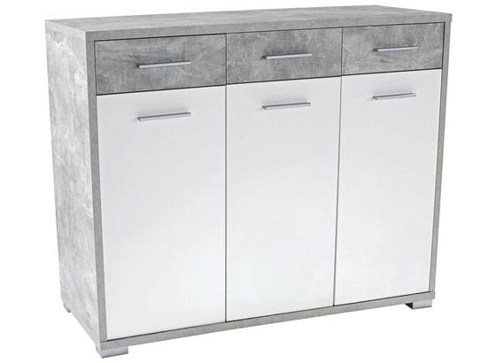 Komoda Q-big New Qbk01 - šedá/bílá, Moderní, dřevo (144/105/44cm) Komoda Q-big New Qbk01 - šedá/bílá, Moderní, dřevo (144/105/44cm)
