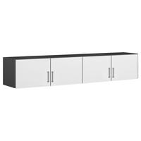 Aufsatzschrank B: 181 cm Aalen Extra Grau/ Weiß - Weiß/Grau, KONVENTIONELL, Holzwerkstoff (181/39/54cm)