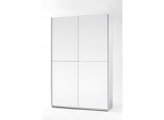 Schwebetürenschrank 125cm Fast, Weiß Dekor - Weiß, KONVENTIONELL, Holzwerkstoff (125/195,5/38cm) Schwebetürenschrank 125cm Fast, Weiß Dekor - Weiß, KONVENTIONELL, Holzwerkstoff (125/195,5/38cm)