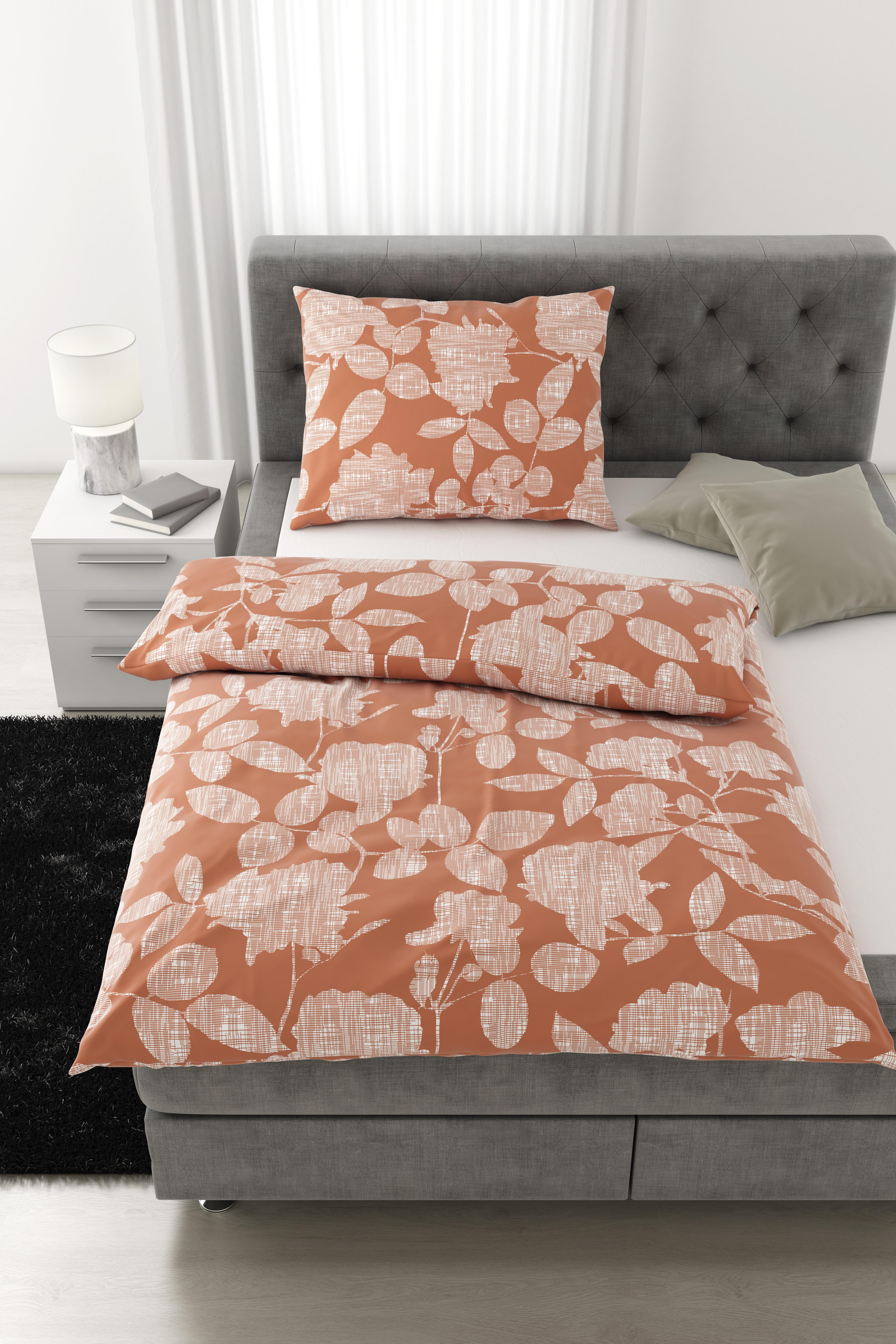 Posteľná Bielizeň Thea, 140/200cm - oranžová, Konvenčný, textil (140/200cm) - Premium Living