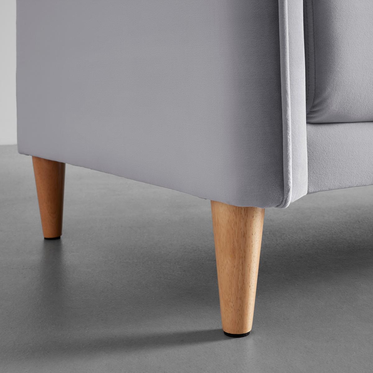 Pohovka LIVIA šedá - šedá/přírodní barvy, Moderní, dřevo/textil (176/78/76cm) - Bessagi Home